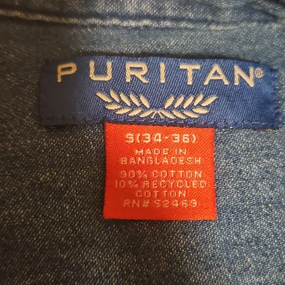 Puritan Casual Blue Button Down Shirt - Picture 2 of 6